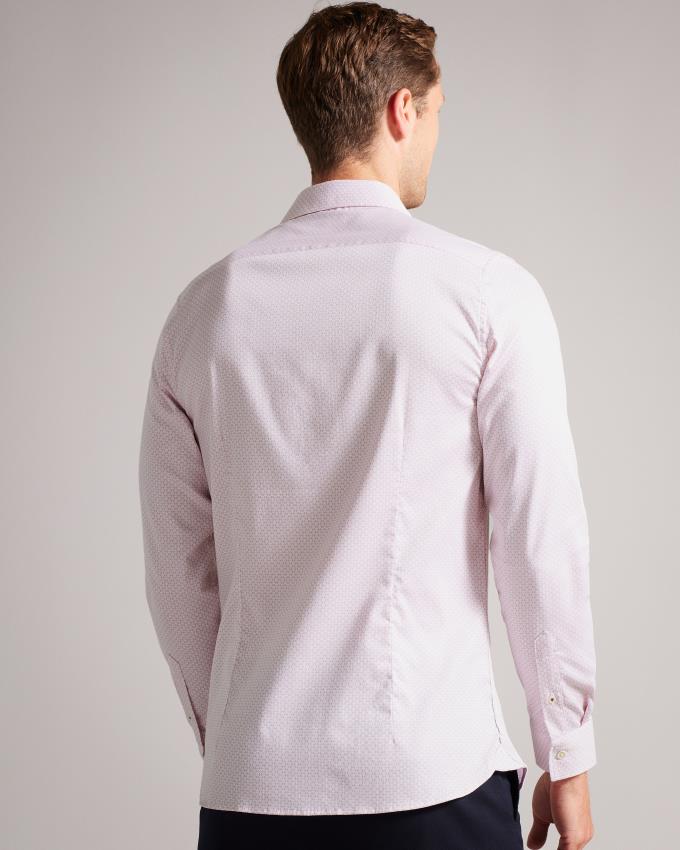 Chemises Ted Baker Long Sleeve Geometric Rose Homme | XBB-94922013